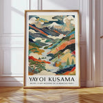 Yayoi Kusama Mount Fuji Canvas Print Japanese Mountain Landscape Poster Colourful Modern Art for Living Room, Bedroom or Office