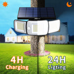 Intelamp Solar Outdoor Light with Motion Sensor, Waterproof Bright Wall Lamp for Garden, Yard, Path, Garage, Stairs, Porch