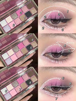 12 Color Eye Shadow Plate Matte Pearl Eyeshadow Girl Beginner Makeup Eyeshadow Tray