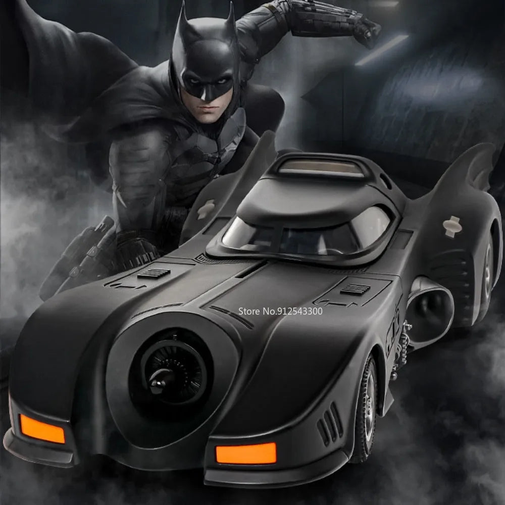 1/18 Scale Batmobile Toys Car Model Alloy Diecast Metal Model Vehicle   with Sound Light Same Film Style Birthday Gifts For Boys