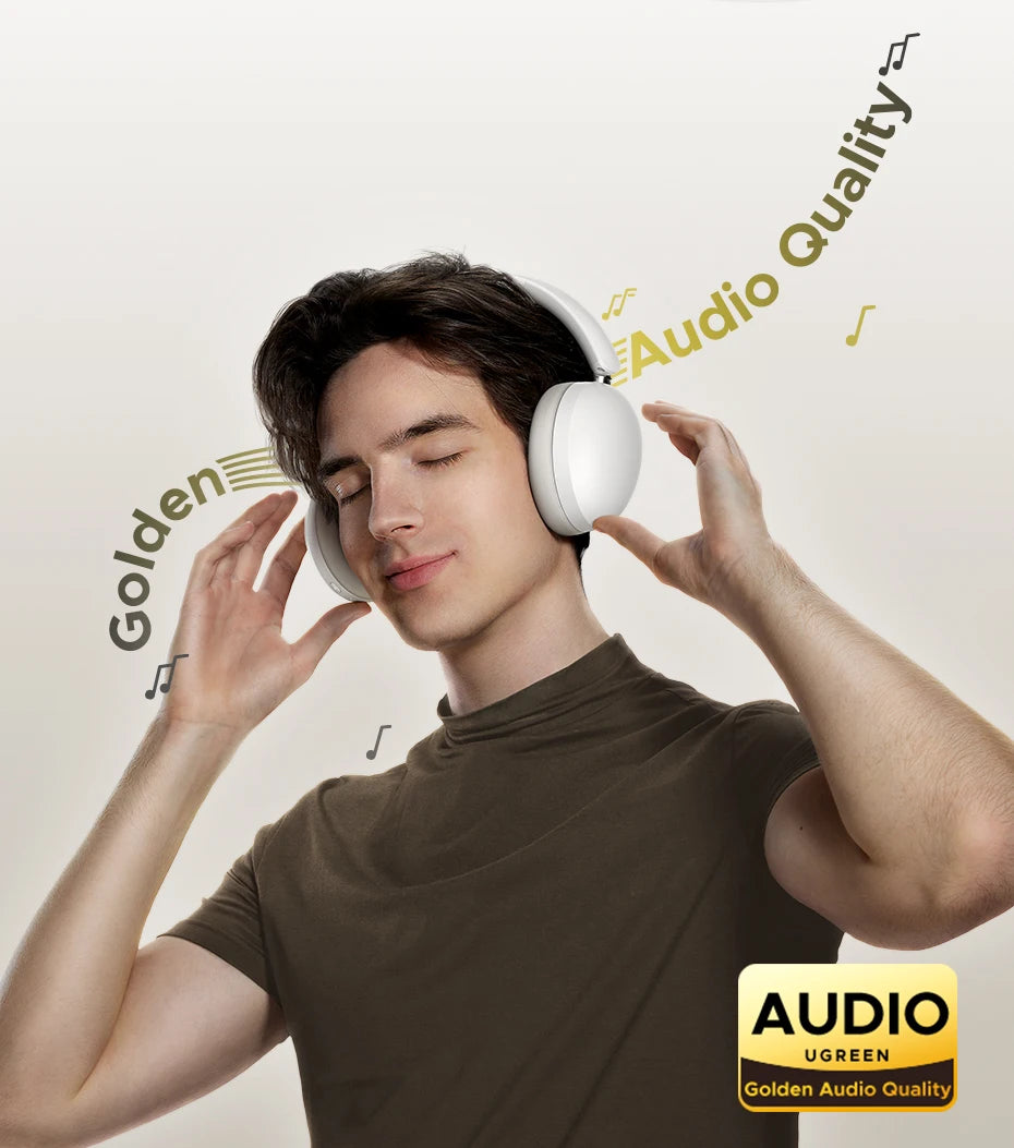 UGREEN Studio Max2 Wireless Bluetooth Headphones, 80H Playtime, HiFi Stereo Over Ear Headphones with Microphone, Bluetooth 5.4