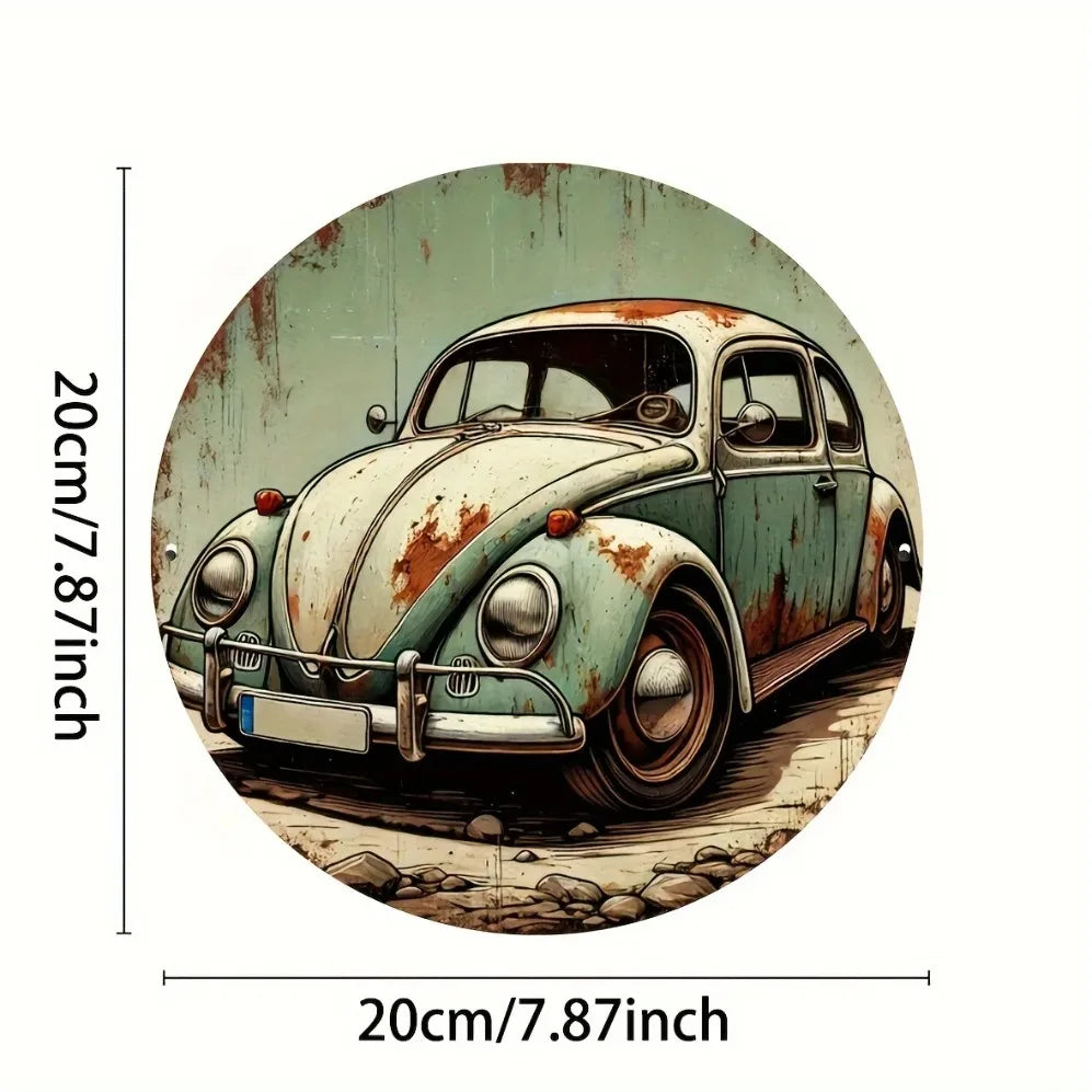 2D Metal Sign - Retro Wall Decor for Home, Bar | Classic Car Enthusiast Gift, Thanksgiving, Halloween, Metal Wall Art Decor