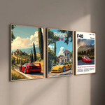 Luxury Classic Retro Red Super Sports Car F40 Art High-quality Printed Posters Homeliving room Wall Art Garage Room Decor