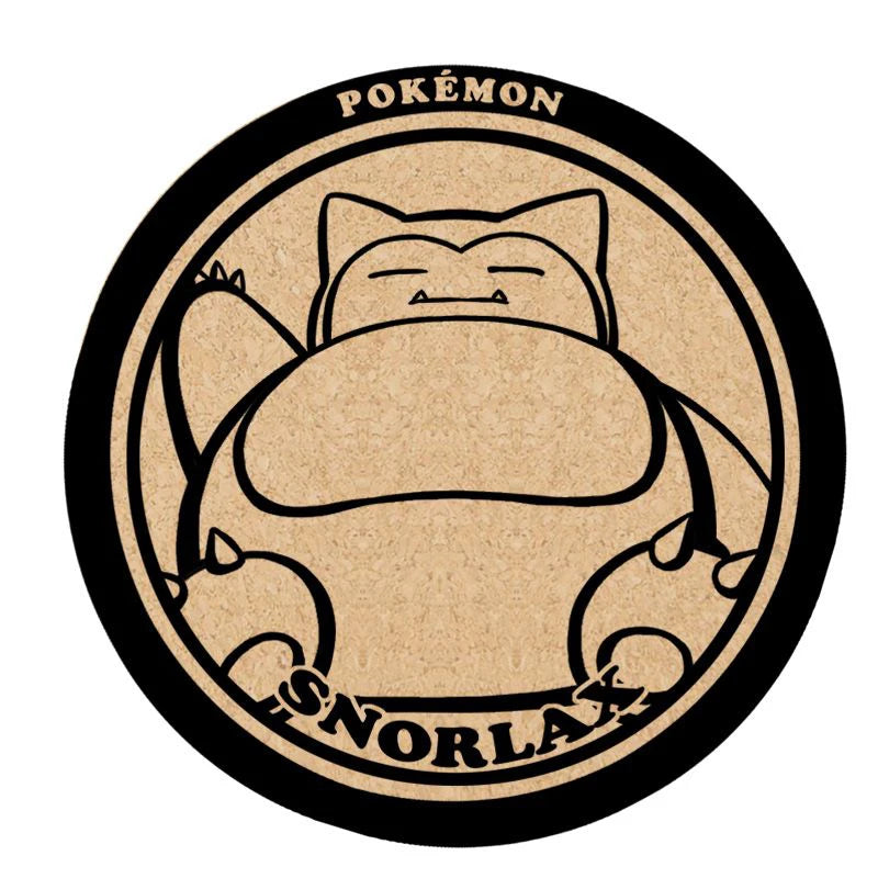 Pokemon Animation Game Peripheral Toys Cork Coaster Anti-slip Mats Q-Version Action Model Figures Colletion