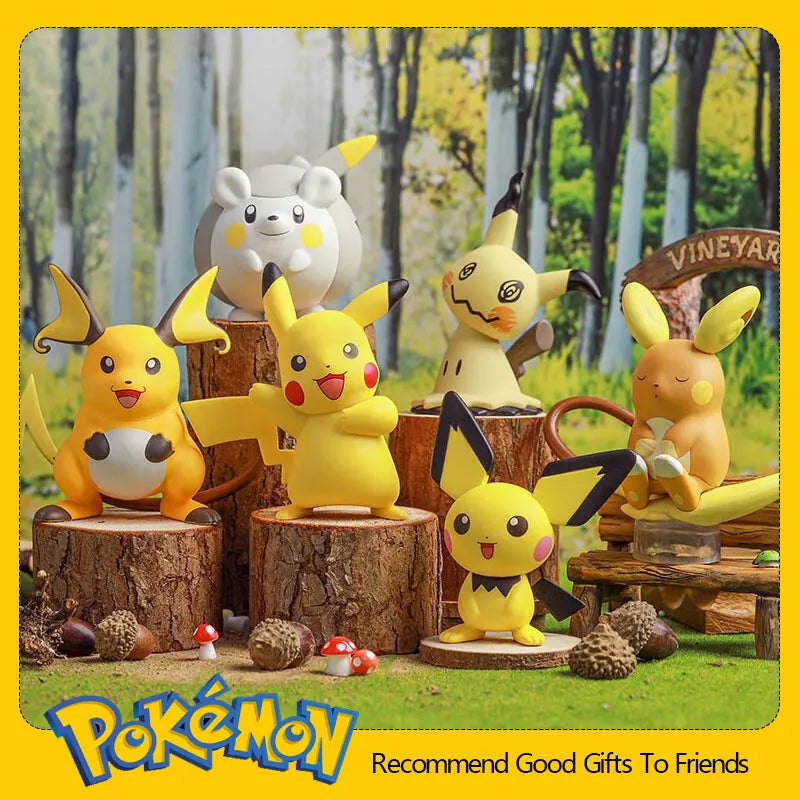 Pokemon Pikachu Anime Action Figure Toy Pvc Toy Model Hand Made Anime Dolls Toys Game Peripheral Toys Ornaments Gifts For Kids