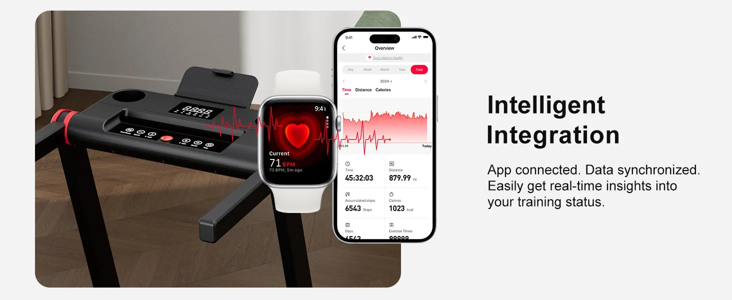 Superun Raceable Treadmill for Home, Walk Treadmill with 6% Incline 158 kg Weight Capacity