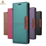 Leather Flip Phone Case For Samsung Galaxy S10 Plus S20 S21 FE S22 S23 S24 S25 Note20 Ultra Magnetic Wallet Bracket Protect Cove