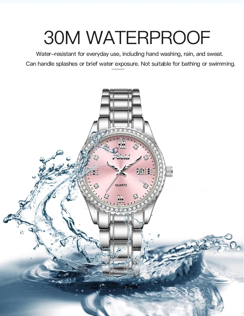 POSHI 990 Fashion Women Watch Elegant Business Quartz Wristwatch Lady Casuan Dress Watches With Date Display Original Clock