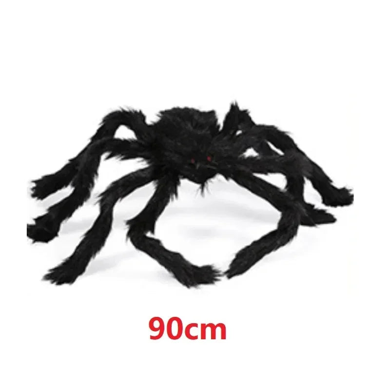 Halloween spider web simulation big black spider decoration bar scene layout props party decoration lawn scenery home decoration