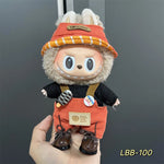 Cute Mini Plush Doll Clothes for 17cm Labubu Many Kinds of Overalls Clothes Accessories