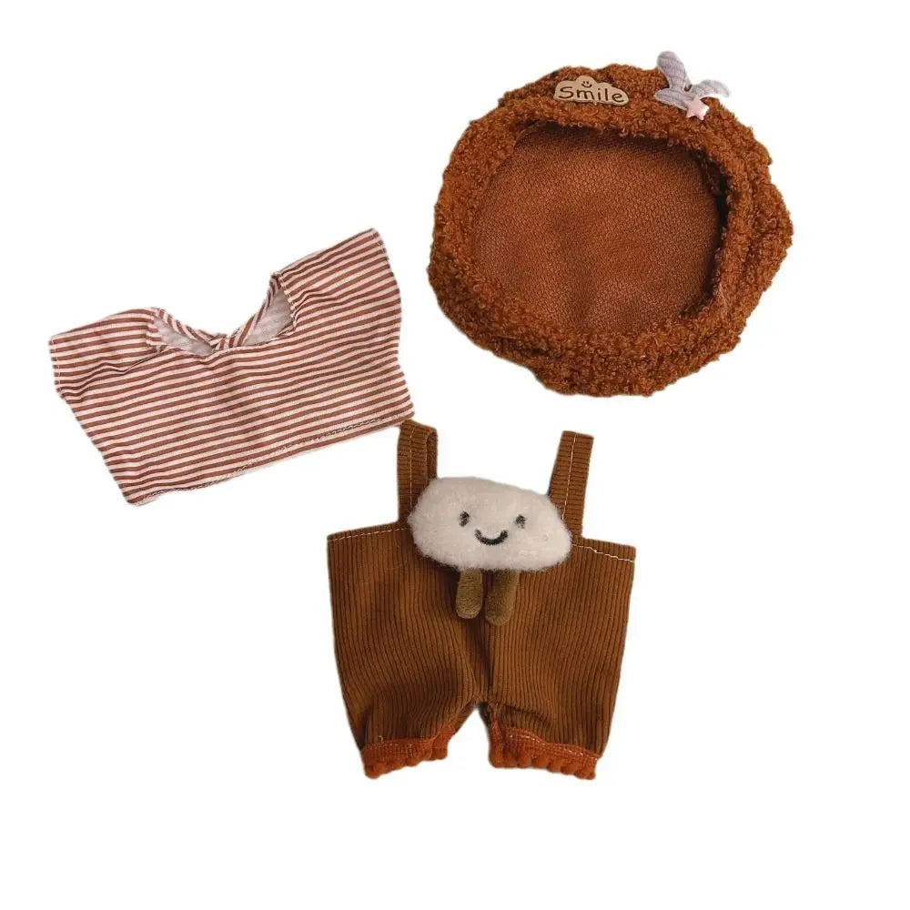 20cm Cotton Doll Lovely Princess Dresses Plush Dolls Clothes Dresses Skirt Decoration Skirt With Cartoon Headband Accessories