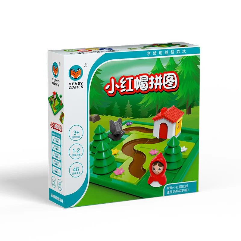 Little Red Riding Hood Smart Hide&Seek Board Games With Solution Skill-Building Puzzle Logic Game Training Toy for Children