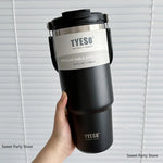Tyeso 600/750/900/1050/1200ML Stainless Steel Thermos Bottle Car Coffee Cup Sports Water Bottles Keeps Cold and Heat Thermal Mug