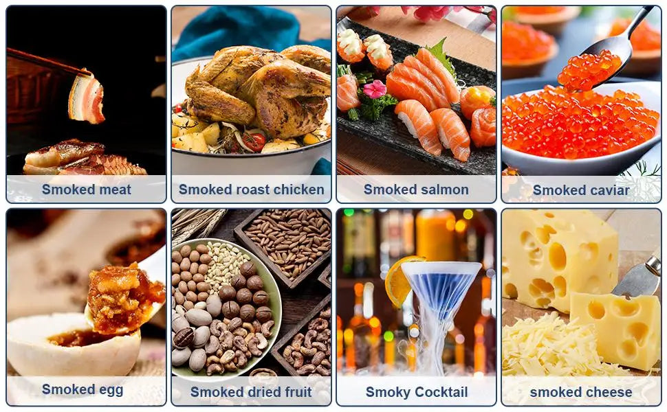 Portable Cocktail Smoker Food Cold Smoking Gun Whiskey Smoke Infuser Generator for Meat Veggies Sausage Kitchen Indoor&Outdoor