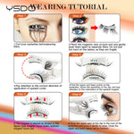 YSDO Magnetic Eyelashes Reusable Winged Magnetic 3D Mink lashes Long-Lasting No Glue Needed False Eyelashes with Tweezer Makeup