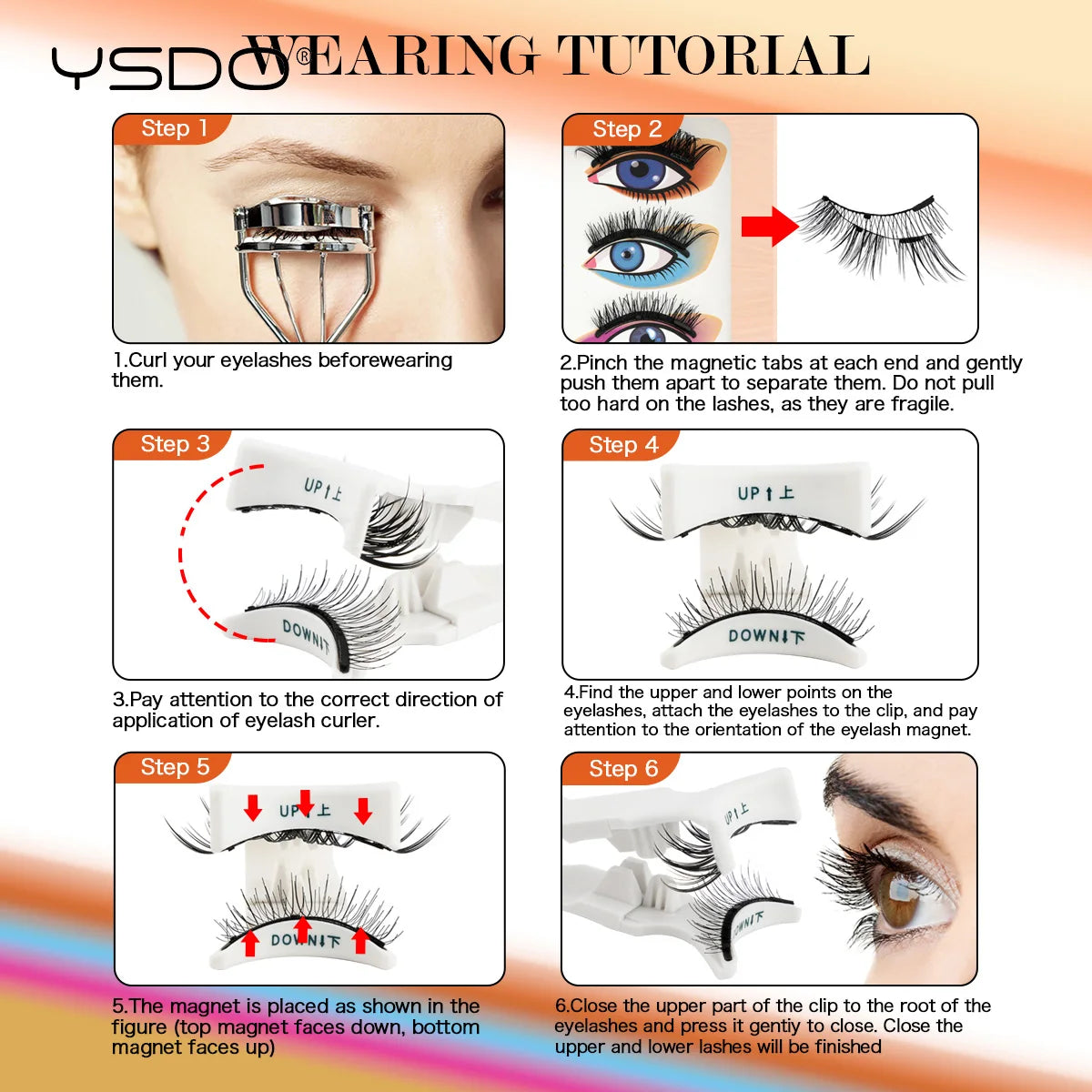 YSDO Magnetic Eyelashes Reusable Winged Magnetic 3D Mink lashes Long-Lasting No Glue Needed False Eyelashes with Tweezer Makeup