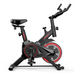 Indoor Exercise Bike 4kg Flywheel Quiet Belt Drive Spin Bike with Adjustable Resistance & LCD Display for Home Cardio Training