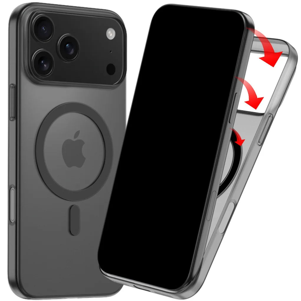 Luxury Matte Ultra Thin Clear For Magsafe Wireless Charge Case For iPhone 17 Air 16E 15 14 Plus 13 12 11 Pro Max Hard PC Cover