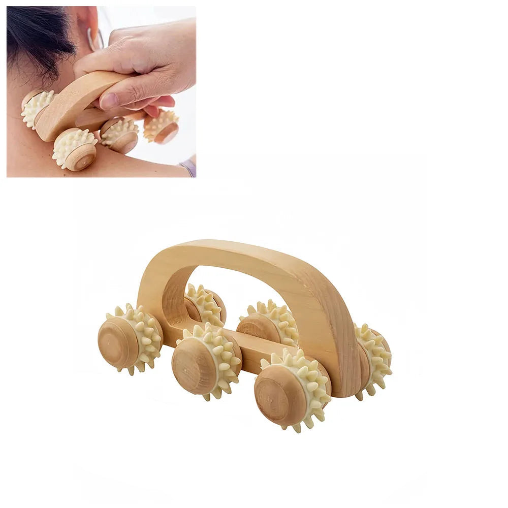 Wooden Massage Tools for Lymphatic Drainage, Anti-Cellulite Body Shaping, Gua Sha, and Sore Muscle Relief
