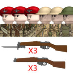 Military WW2 German Navy Armored Troops Building Blocks US 101st Britain Soviet Union Soldiers Infantry Weapons Bricks Toys Kids