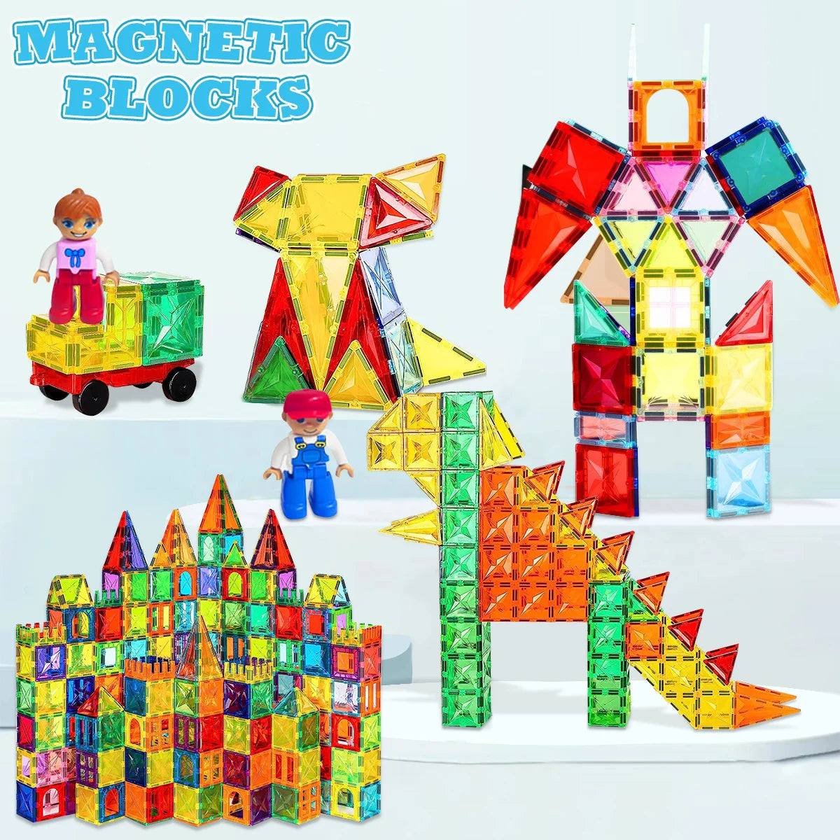 Light Magnetic Building Blocks,3D educational STEM Building Toys, stimulate creativity and brain development,for boy girl gift