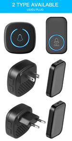 Wireless Doorbell IP44 Waterproof Smart Home Welcome Door Bell 300M Range 60Songs Intelligent Home Chime Bell Kit US/EU Plug