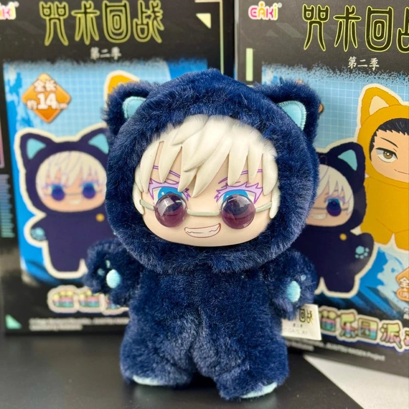 In Stock Genuine Eaki Jujutsu Kaisen Season 2 Cat Park Party Gojo Satoru Blind Box Plush Doll Bag Pendant Model Collection