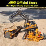 4WD Remote Control Excavator 4x4 Alloy Dump Truck Bulldozer Radio Model RC Car Construction Vehicle Toy Children Kids Gifts
