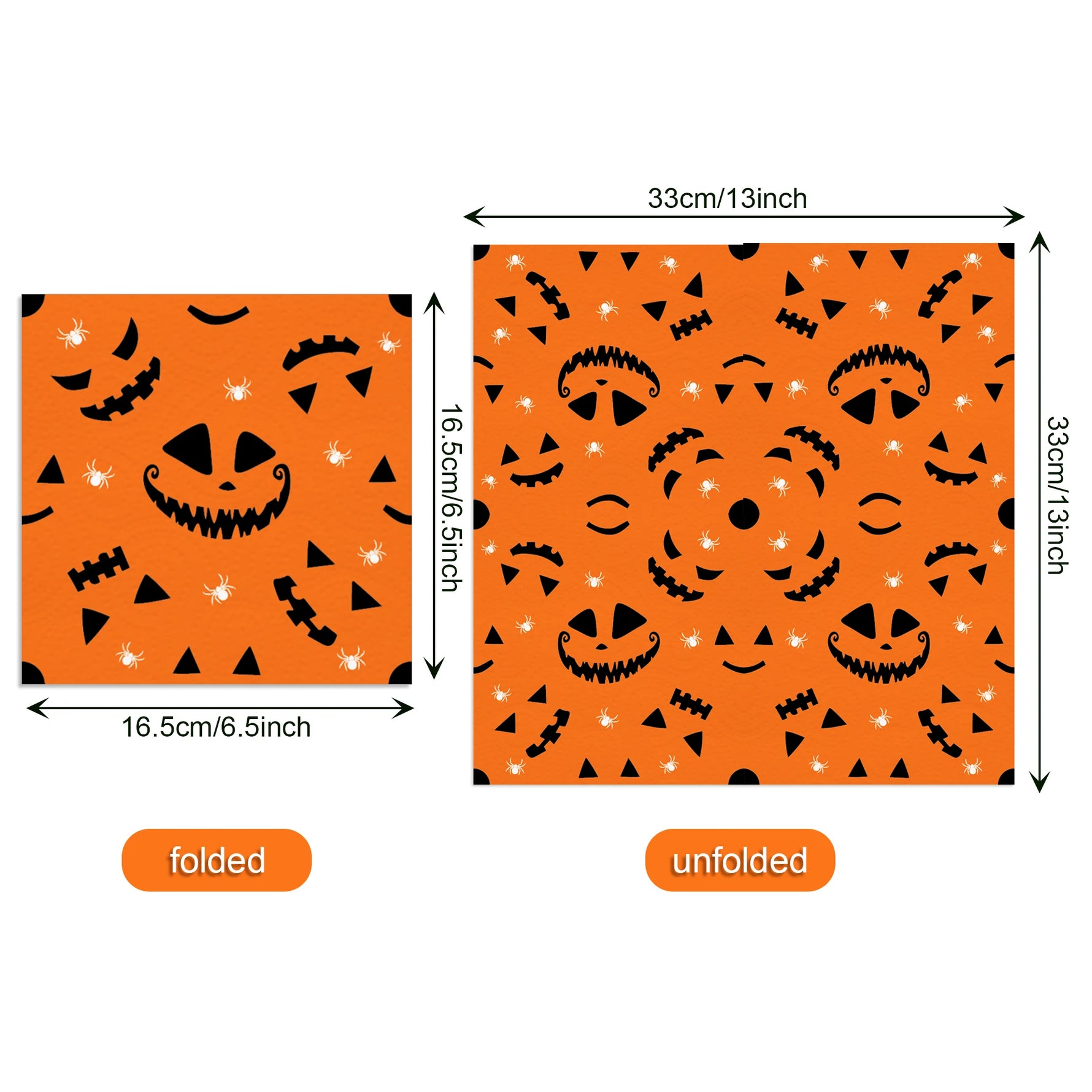 20/40/60/80/100pcs Halloween Theme Party Disposable Napkins Cocktail Napkin Bat Spider Pumpkin Halloween Holiday Decor Tableware