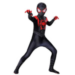Kids Superhero Spider Costume Spandex Jumpsuit Halloween Cosplay Costumes Bodysuit Kids Head Cover Separation Party Set