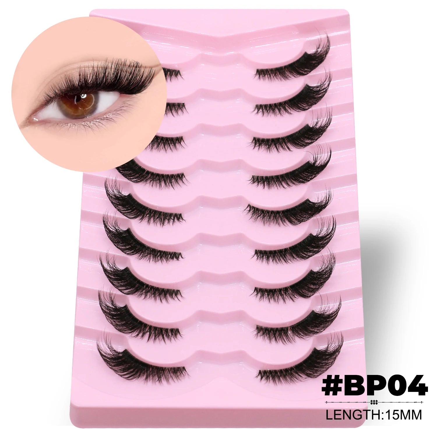 GROINNEYA Cat Eye Lashes Create Natural Look Half Eye Lashes With Winged Ends For Extended Eyelash For Daily Use
