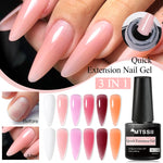 MTSSII 7ml Quick Extension Nail Polish Jelly Transparent Nude Pink Red Hard Gel  Quick Building Nail Art Gel Varnish For Nails
﻿