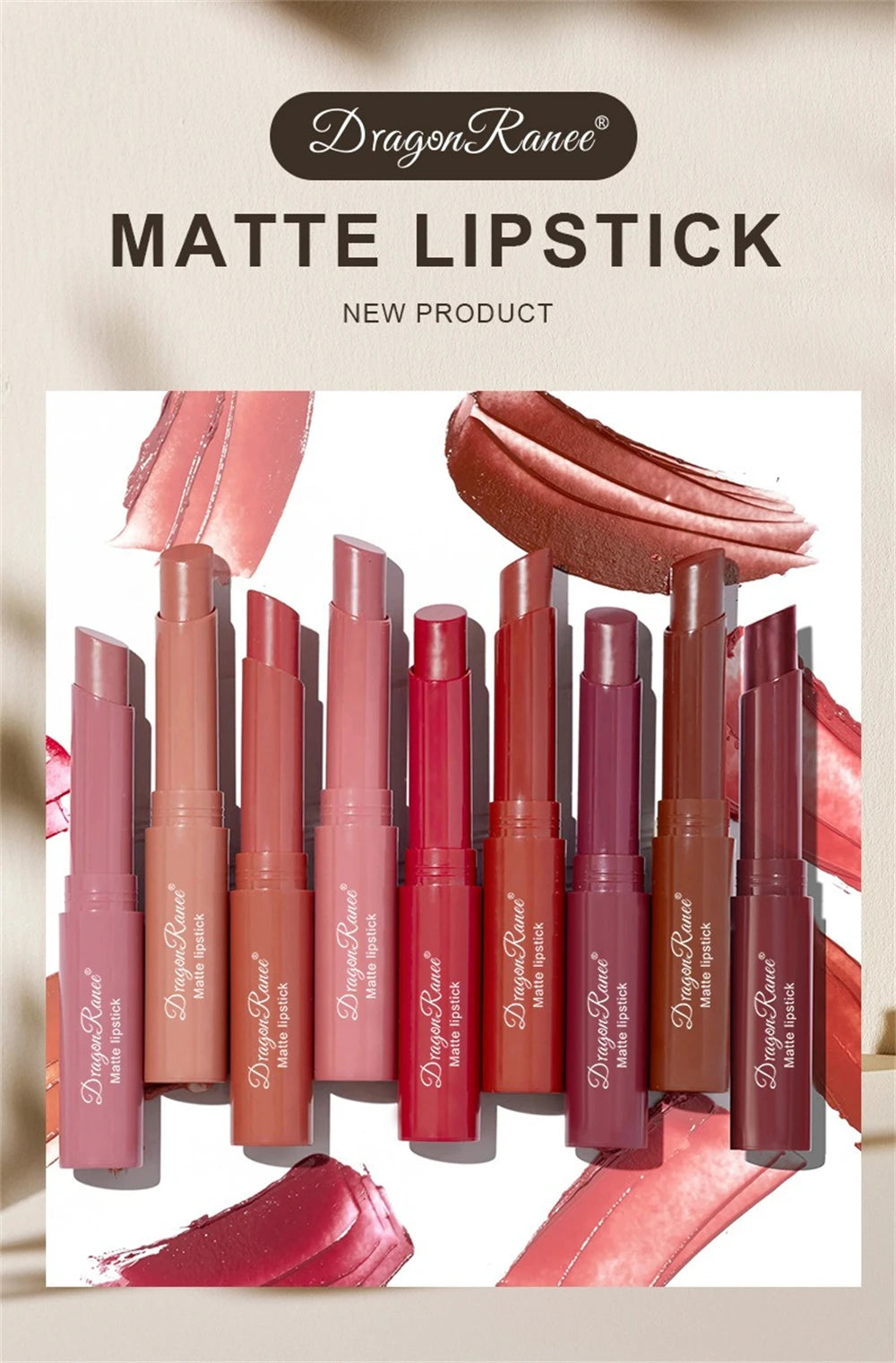 Nude Matte Lipstick Waterproof Lip Sticks Not Fading Sexy Red Velvet Lipsticks for Women Make Up Long Lasting Lip Cosmetics