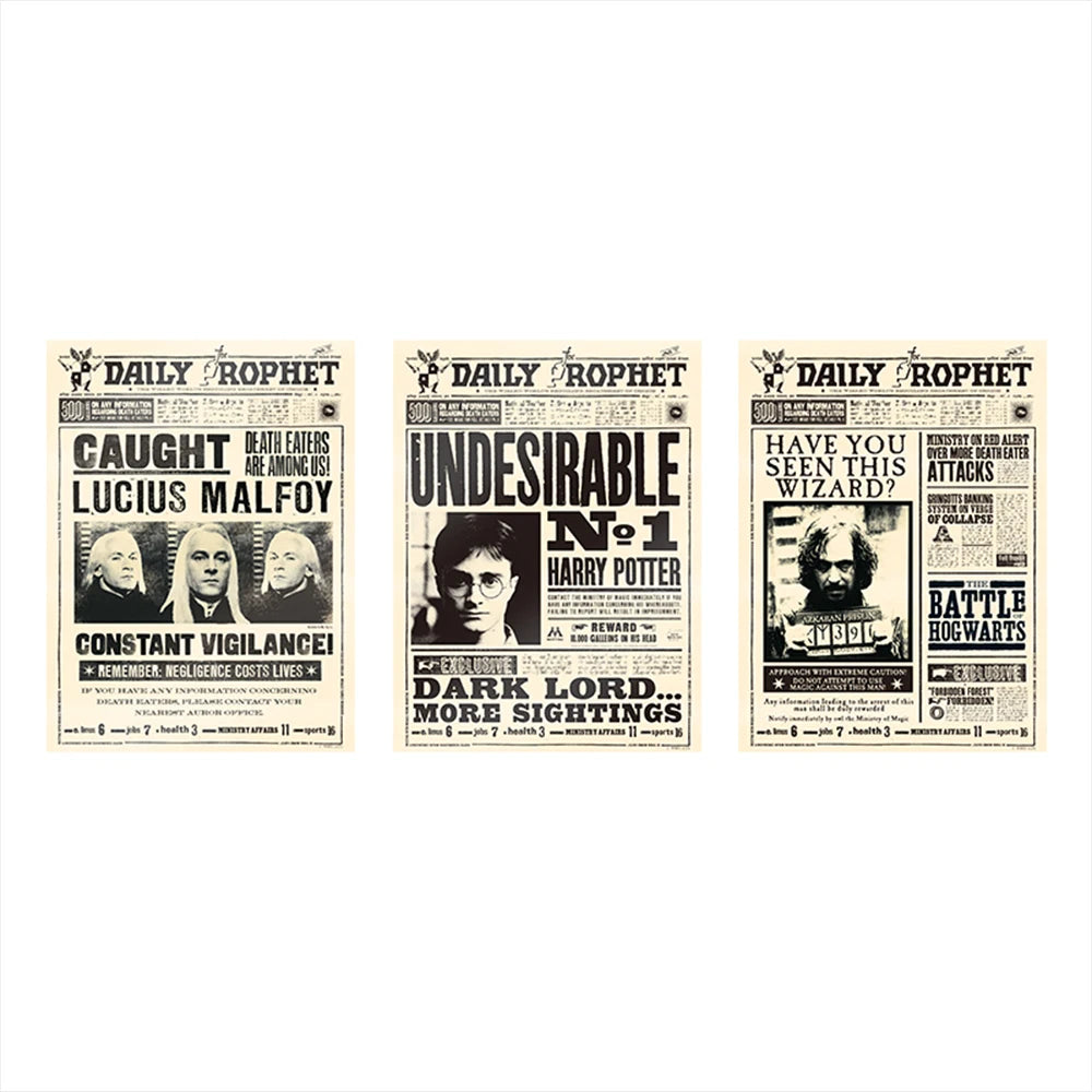 Genuine Harry Potter Raster Poster, Prophet Wanted Poster, Scene Poster, Movie Restoration Multi Scene Gradient Poster