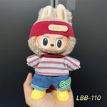 Cute Mini Plush Doll Clothes for 17cm Labubu Many Kinds of Overalls Clothes Accessories