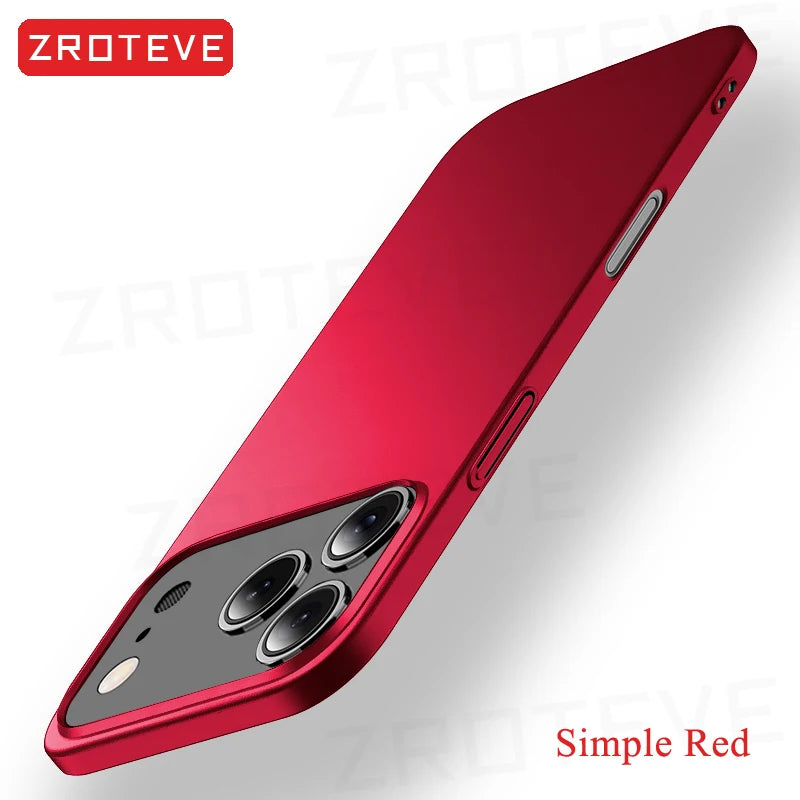 For iPhone17 Pro Max ZROTEVE Ultra Thin Matte Hard PC Cover For iPhone 17 16 e 16e 15 14 12 13 iPhone16 Plus iPhone13 Phone Case