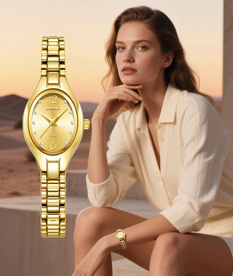 LIEBIG Stainless Steel Strap Quartz Watch Top Brand Luxury Elegant Wristwatches Fashion Automatic Watches For Women Reloj Mujer