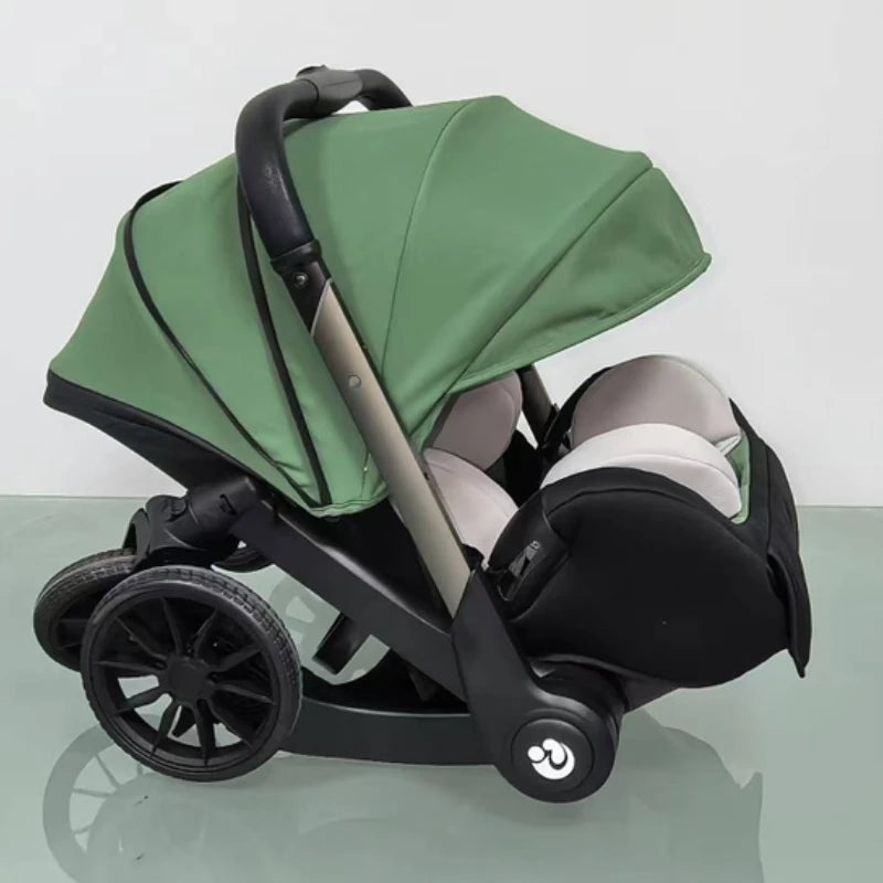 2025 New Baby Stroller 4in1 Multifunctional 3in1 Foldable Basket Seat Lightweight Travel Pram