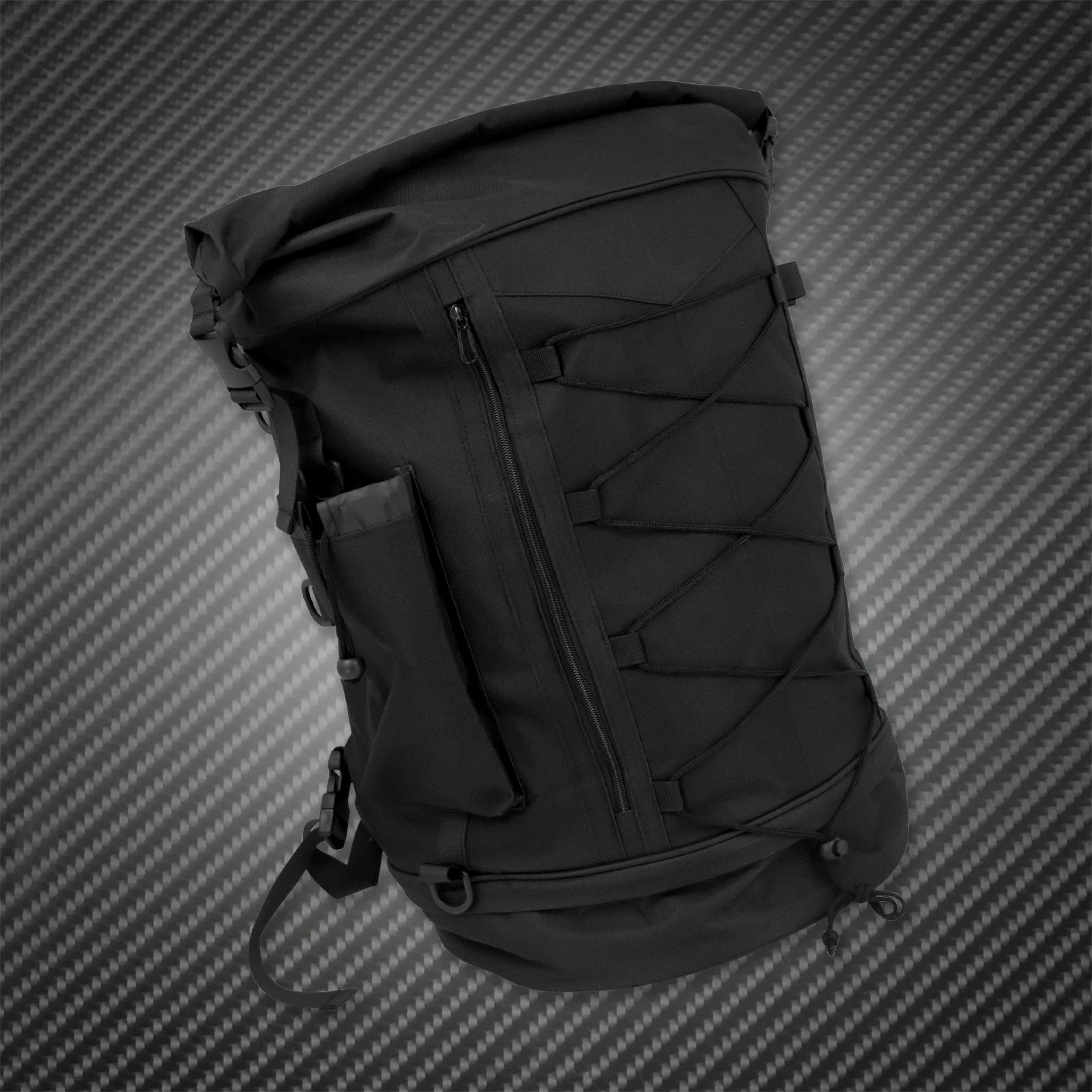 Motorcycle 50L Luggage Backpack Multifunction Tail Rack Bag Travel Outdoor Sports Expandable Sissy Bar Backrest Bag With Straps