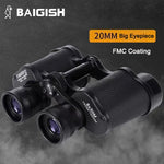 Baigish 8x30 Russian Binoculars Full Metal Structure Glasses Professional Military Waterproof Telescope Leather Bag For Hunting