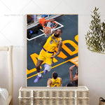 1PC L-LeBron J-James Poster Self-adhesive Art Waterproof Paper Sticker Coffee House Bar Room Wall Decor