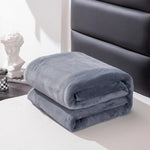 2025 new solid color simple plush blanket multi-functional Farley plush thickened warm blanket