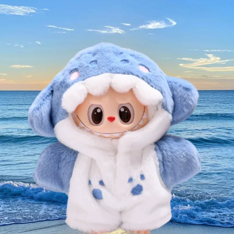 17cm Mini Plush Doll'S Clothes Outfit Accessories For Korea Kpop Exo Labubu Idol V1 V2 Bee Dinosaur Shark Costume Clothing Gift