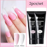 UR SUGAR 15ml Extension Gel Nail Polish Bright Nude White Clear Semi Permanent UV Hard Gel Nails Finger Prolong Gel Varnish Set