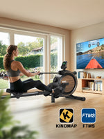 MettleMatic Rm5 Magnetic Rowing Machine, Bluetooth, 16-Level Resistance, 150kg Capacity, Home Use