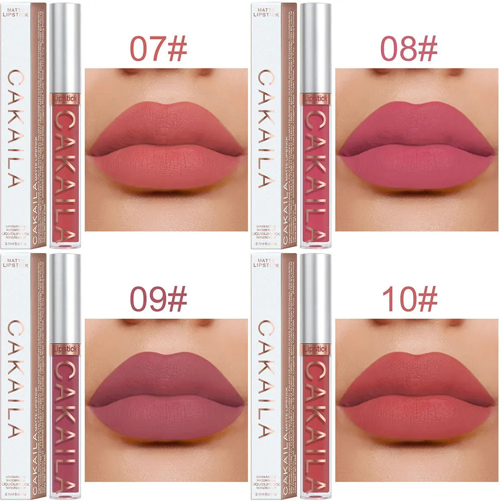 18 Color Lipstick Matte Non-stick Cup Waterproof Lip Gloss
