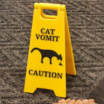 1Pc Cat Vomit Sign Funny Cat Dog Signs Decor, Yard Warning Sign Cat Vomit Sign", Cute Novelty Cat Dog Puppy Humorous Home Decor