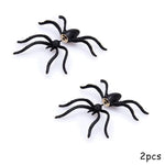 Halloween Party DIY Decoration 3D Horror Personality Black Spider Earrings Jewelry Piercing Earrings Clothing Decoration Supplie