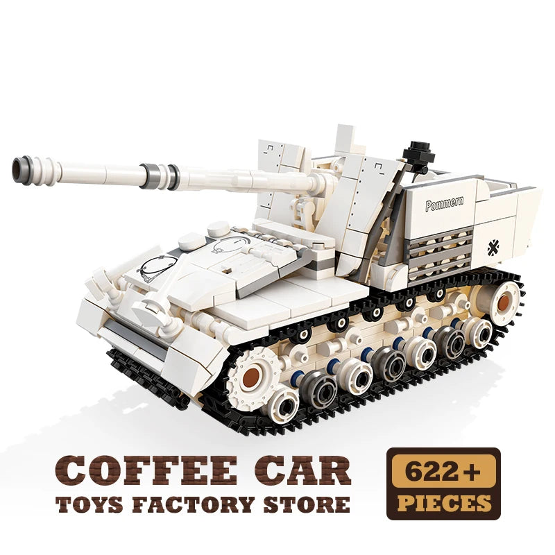 WW2 Classic Anti-tank Gun Building Blocks Army Weapon Toys Military Armored Cars MOC Bricks Tank Model Adult Children Gifts NEW