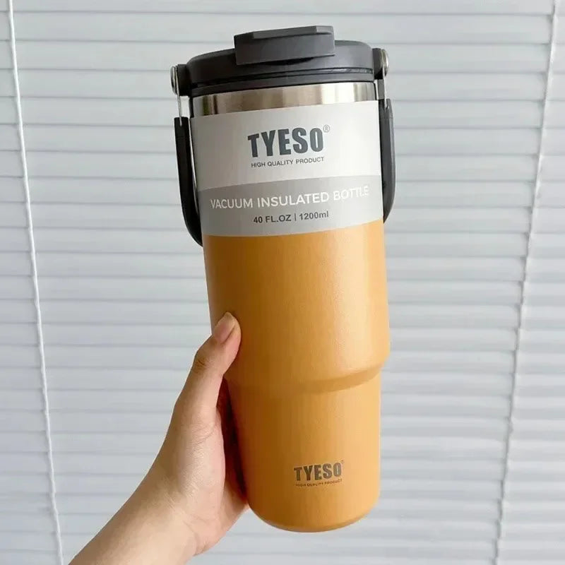 Tyeso Stainless Steel Coffee Cup Cold And Hot Double-layer Insulated Cup Tumbler Thermo Water Bottle Car Travel Mug Vacuum Cup